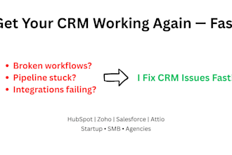 fix your broken CRM automation or pipeline fast