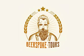design classic brewery beer travel company logo