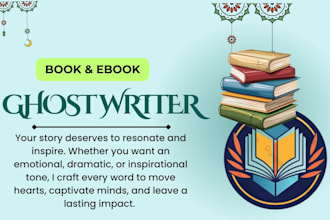 be fiction non fiction ghostwriter romance book kindle book or ebook ghostwriter