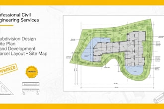 design subdivision, site plan, land development parcel layout and site map