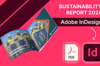 design sustainability, esg report in adobe indesign