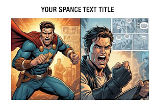 do professional comic book illustration graphic novel art comic pages