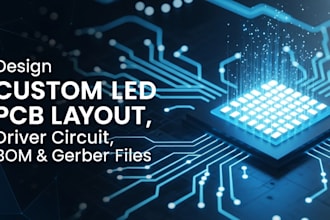design custom led pcb layout, driver circuit, bom and gerber files