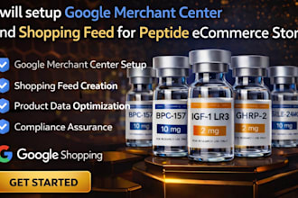 setup google merchant center and shopping feed for peptide ecommerce store