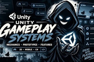 build unity gameplay systems, mechanics and  prototypes