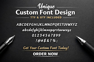 design unique  font in ttf or otf format