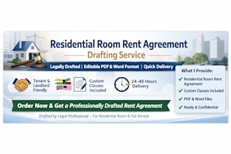 provide a professional residential room rental agreement