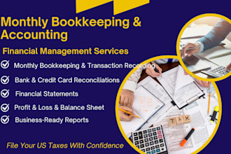provide monthly bookkeeping, reconciliations, and reporting