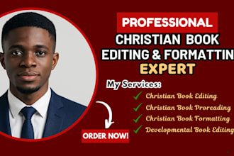edit, proofread and critique your christian book as your christian book editor