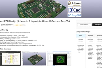 design professional pcb layout and schematic in altium kicad and easyeda