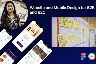 do figma website and mobile design for b2b and b2c