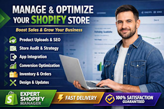 be your expert shopify store manager and growth specialist