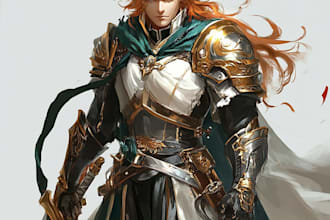 create realistic aaa game character,  2d game character