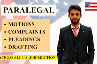 prepare court documents, motions and complaints as paralegal