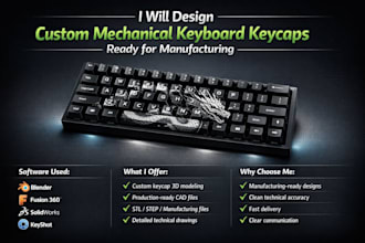 design mechanical keyboard keycaps ready for manufacturing