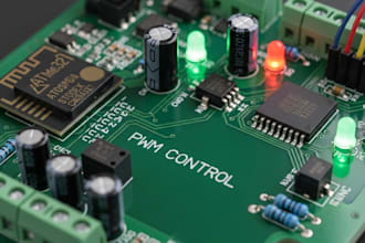 design dc and stepper motor controller pcb with pwm control
