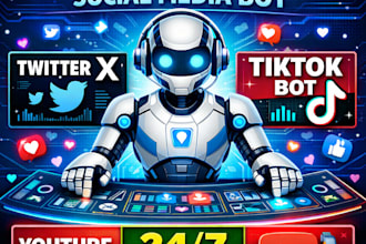 build instagram API bot tiktok bot, social media bot, twitter bot, youtube bot
