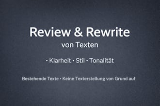 proofread and edit german website content