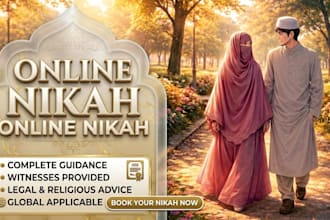 conduct online nikah ceremony as a qualified islamic scholar