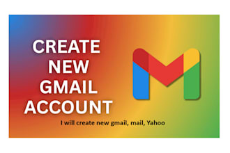 create new gmail, mail, outlook for you or business