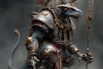 create unique creature monster design and character design