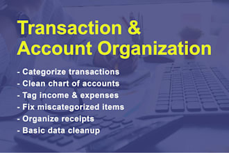 categorize your transactions and organize your accounts