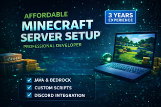 script and customize minecraft servers ready to go smp or mini games servers