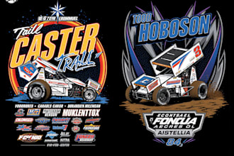 create a high quality racing car illustration for t shirt design