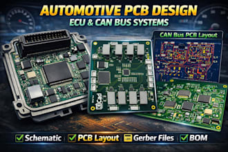 design automotive pcb and pcb layout for ecu, and can bus embedded systems