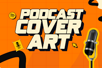 design podcast cover art or artwork for spotify and apple