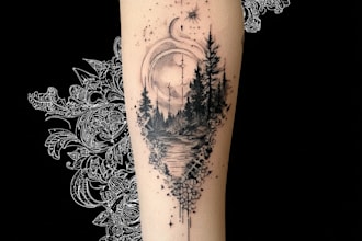 create a tattoo design of tattoo sleeve