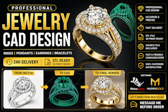 design custom jewelry cad in matrixgold for 3d printing