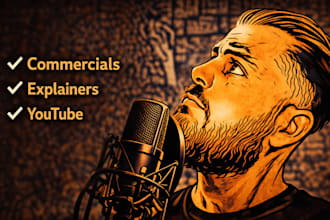 record a broadcast quality american male voice over