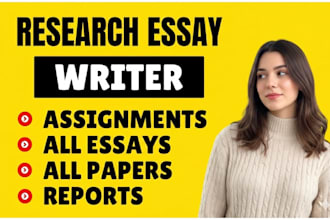 do essay writing, report and paper, case study, research and summary