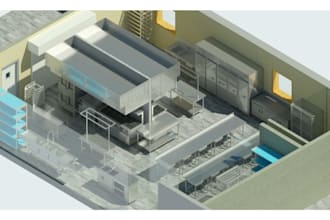 design commercial kitchen equipment layouts  mep and renders