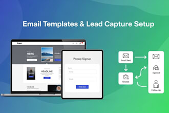 design email templates and signup forms for shopify and wordpress, list building