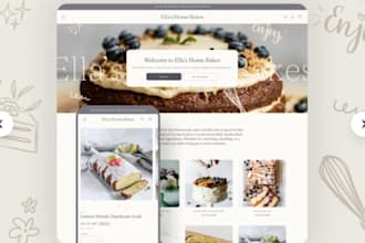 design a professional shopify cake or bakery store website