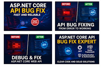 debug and fix your asp net core project