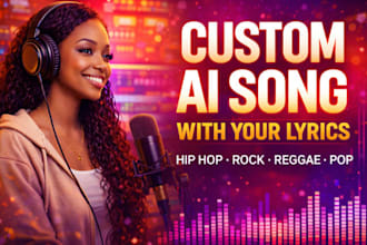 create custom ai song with your lyrics for hiphop, rock, raggae using suno ai