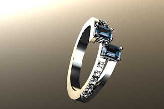 make custom jewelry cad ring design for manufacturing