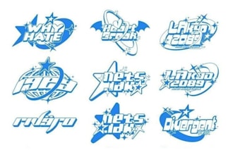 design y2k style streetwear logo brand