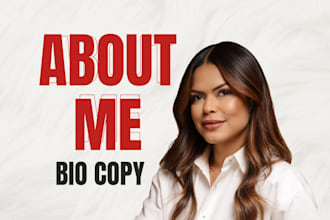 create a bio or an about you for you