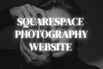 design a squarespace photography website with portfolio