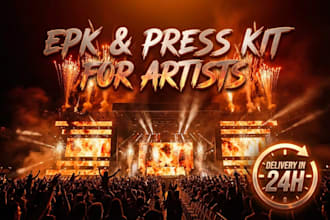 do epk design, artist press kit, dj press kit, media kit, music epk, author epk