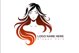 create hair salon, boutique, feminine logo