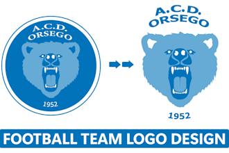 football club logo for a modern sports identity