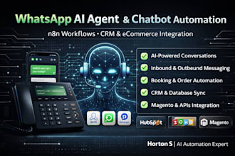 n8n claude vapi whataspp ai agent CRM automation dialogflow API integration waha