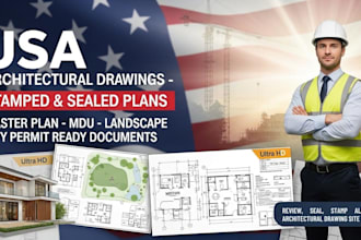 draw review architectural plan mep city permit floor plan pe stamp engineering