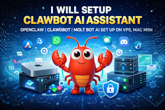 setup clawbot, openclaw clawdbot ai assistant molbot ai set up on vps, mac mini