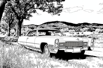draw line art vector from your car